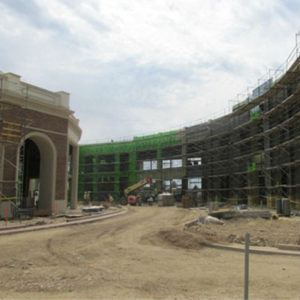 the Central Area of Meridian Village and Cinema Under Construction
